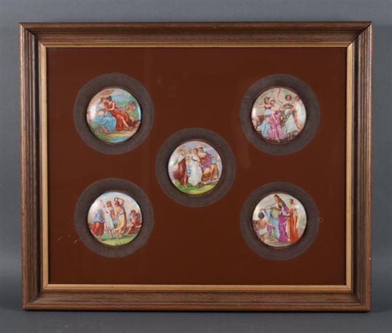 Set of five German miniature