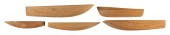 SET OF FIVE HALF HULL MODELS B
