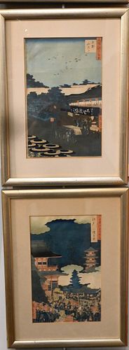 SET OF FIVE HIROSHIGE WOODBLOCK