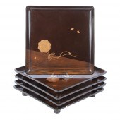 SET OF FIVE JAPANESE MAKI-E GI