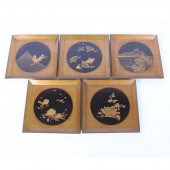 SET OF FIVE JAPANESE MAKI-E GI