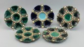 SET OF FIVE MINTON MAJOLICA OY
