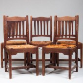 SET OF FIVE MISSION OAK SIDE C