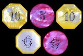 SET OF FIVE MOTHER OF PEARL GA