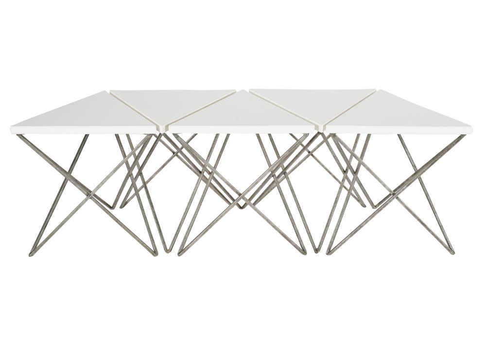 SET OF FIVE OLY TRIANGULAR SIDE