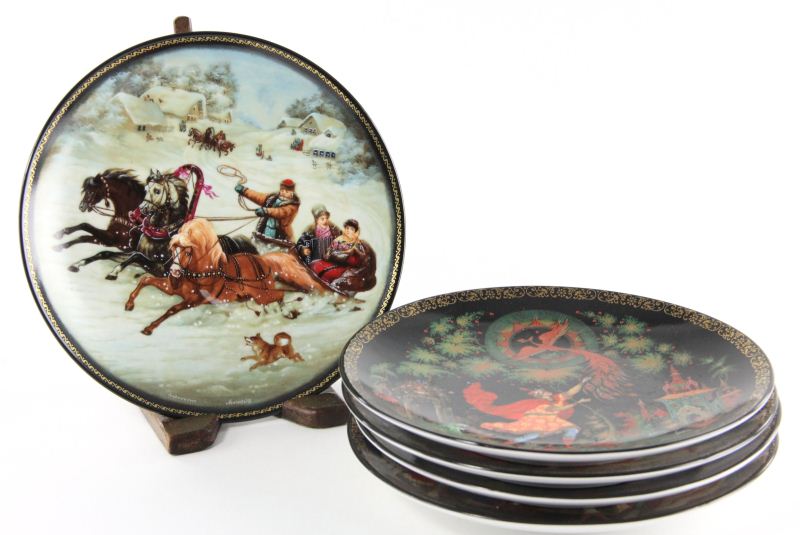 Set of Five Russian Porcelain