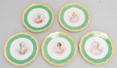 SET OF FIVE SEVRES STYLE PORCE