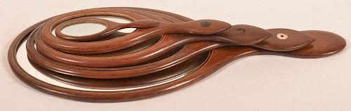 SET OF FIVE SHAKER MAHOGANY HAND