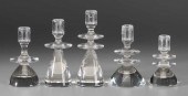 Set of Five Steuben Candlestic