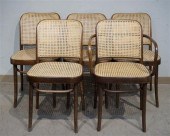 SET OF FIVE THONET TYPE BENTWO