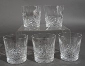 SET OF FIVE WATERFORD CUT CRYS