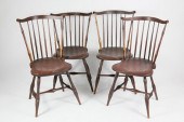 SET OF FOUR AMERICAN FAN-BACK