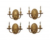 SET OF FOUR AMERICAN GILT BRON