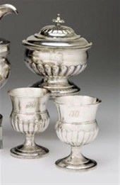 Set of four American silver go