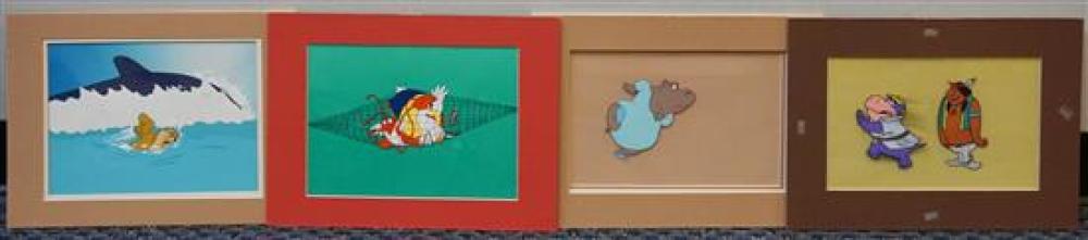 SET OF FOUR ANIMATION CELS 12 X