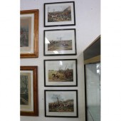 Set of four antique coloured h