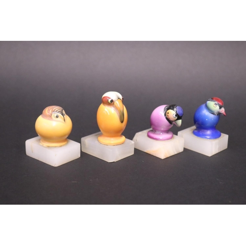 Set of four Art Deco ceramic