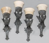SET OF FOUR ART NOUVEAU CAST I