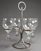 SET OF FOUR BERGDALA CRYSTAL T