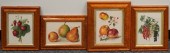 SET OF FOUR BOTANICAL FRUIT CH