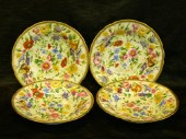 Set of Four Brightly Floral-Po