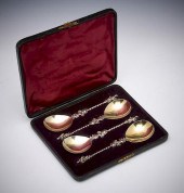 SET OF FOUR CASED STERLING APO