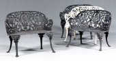 Set of four cast iron garden s