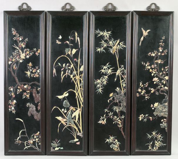 Set of Four Chinese Carved