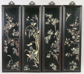 Set of Four Chinese Carved Har