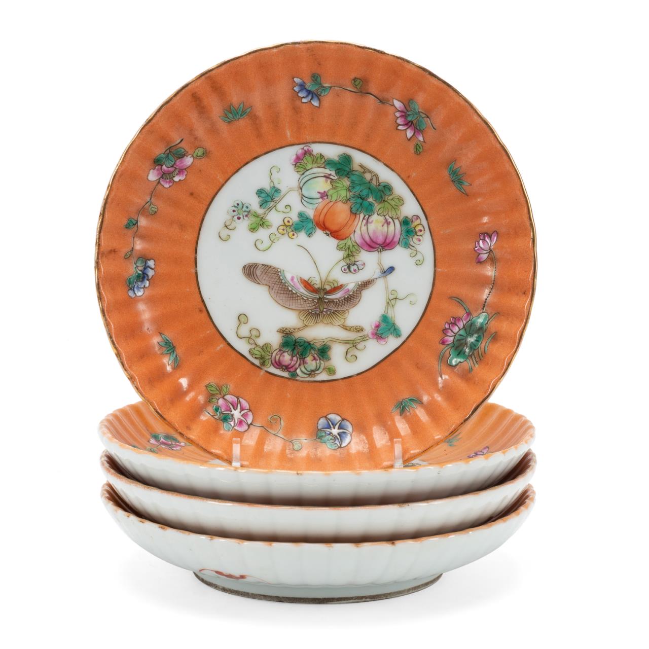 SET OF FOUR CHINESE FAMILLE ROSE