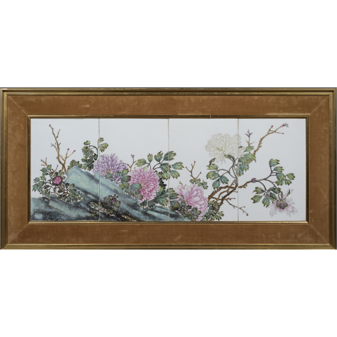 SET OF FOUR CHINESE FAMILLE ROSE