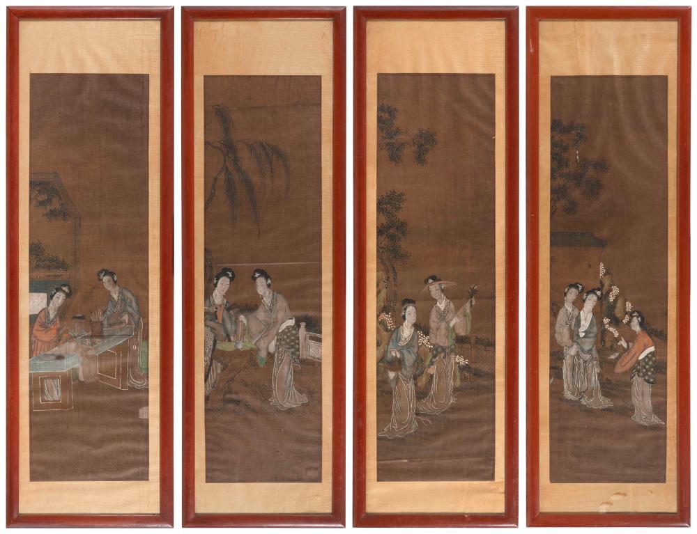 SET OF FOUR CHINESE FIGURAL