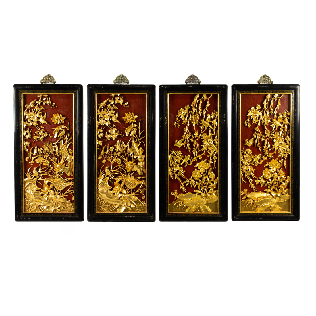 SET OF FOUR CHINESE GILT