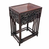 SET OF FOUR CHINESE HARDWOOD N