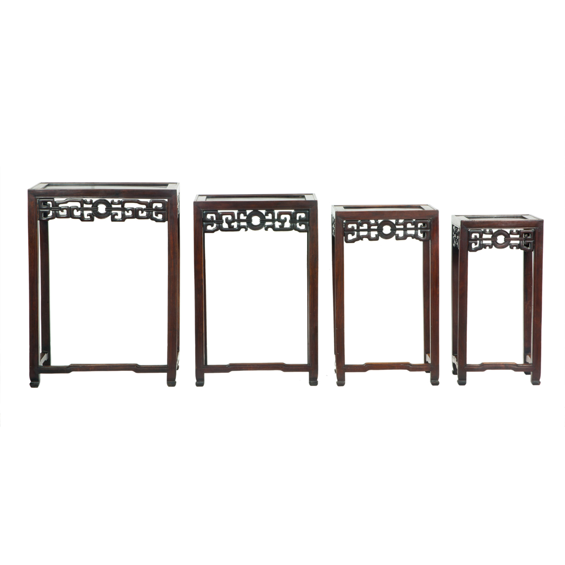 SET OF FOUR CHINESE HARDWOOD
