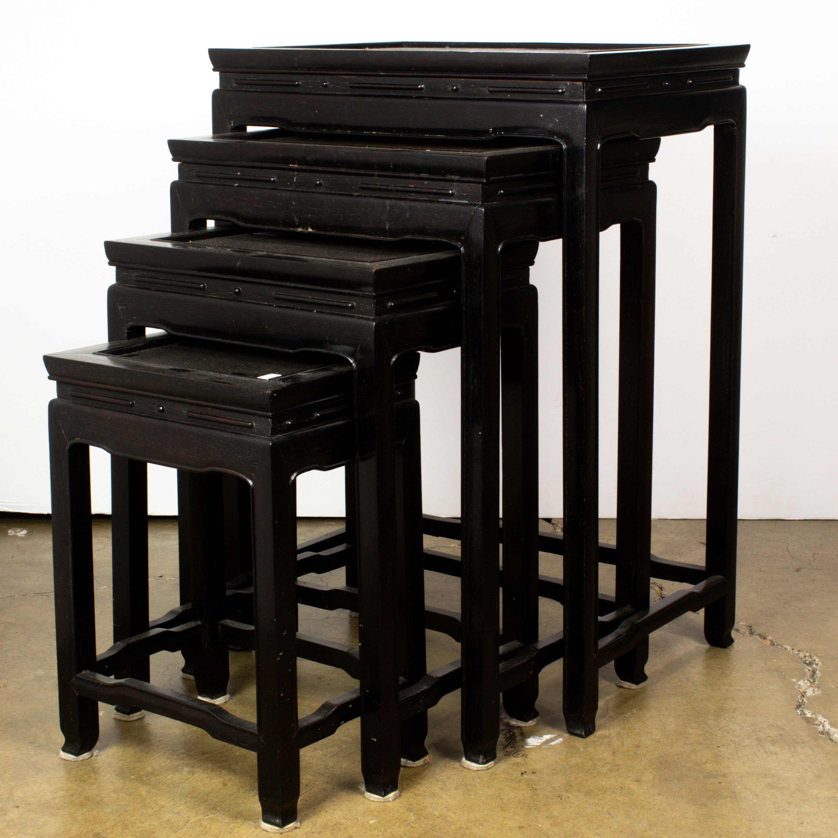 SET OF FOUR CHINESE HARDWOOD