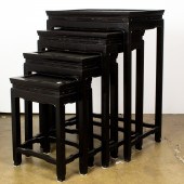 SET OF FOUR CHINESE HARDWOOD N