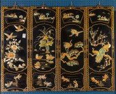 SET OF FOUR CHINESE LACUQERED