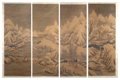 SET OF FOUR CHINESE SCROLL PAI