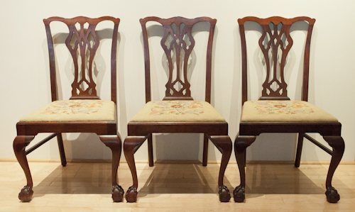 Set of four Chippendale style
