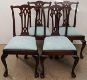 SET OF FOUR CHIPPENDALE STYLE