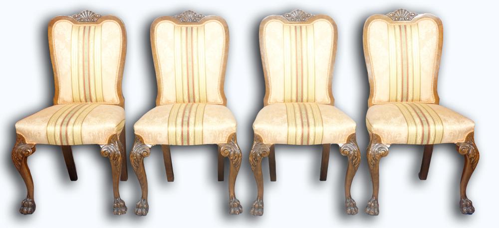 SET OF FOUR CHIPPENDALE STYLE