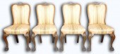 SET OF FOUR CHIPPENDALE STYLE