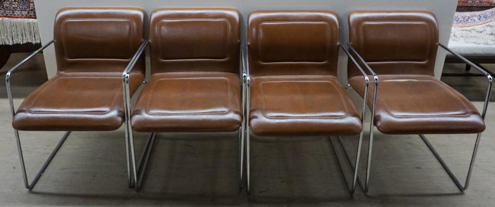 SET OF FOUR CHROME PLATED AND