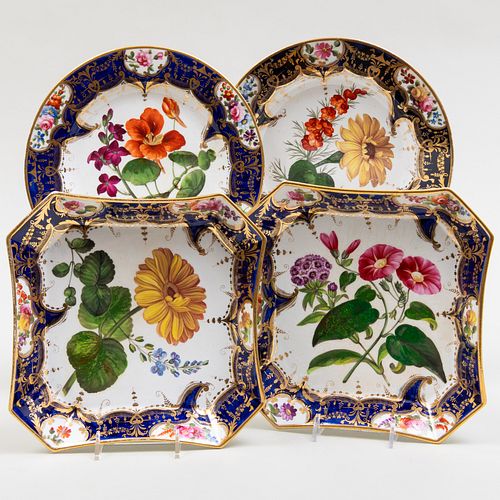 SET OF FOUR COALPORT COBALT