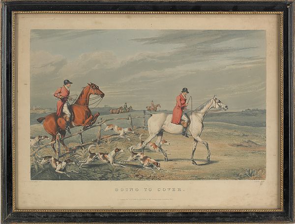 Set of four color lithograph
