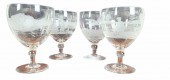 SET OF FOUR COLORLESS GLASS GO