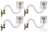 SET OF FOUR COLORLESS GLASS SC