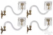 SET OF FOUR COLORLESS GLASS SC