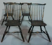 SET OF FOUR COMB BACK BLACK PA